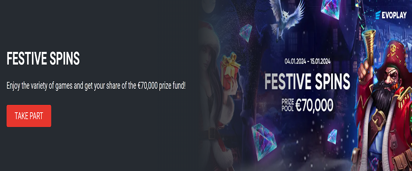 Megapari Festive Spins Promotion €70,000 Prize Pool