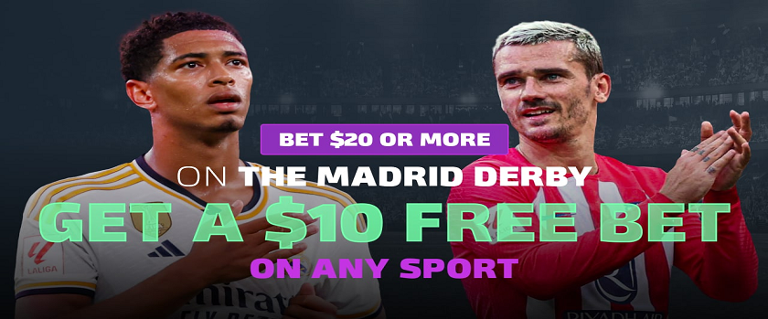 Duelbits Madrid Derby $10 Free Bet Promotion