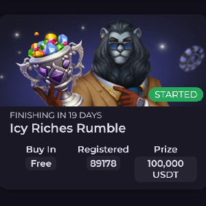 CryptoLeo Icy Riches Rumble 100,000 USDT Prize Pool