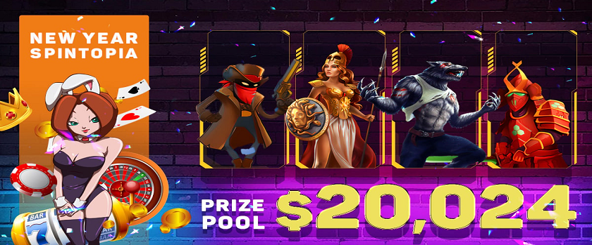 HunnyPlay New Year Spintopia Tournament $20,024 Prize Pool