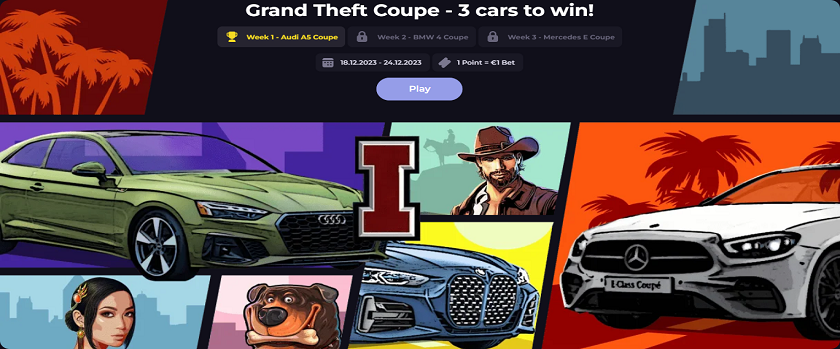 CryptoLeo Grand Theft Coupe Promotion - 3 Cars to Win!