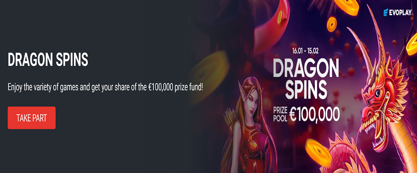 Megapari Dragon Spins Promotion €100,000 Prize Pool