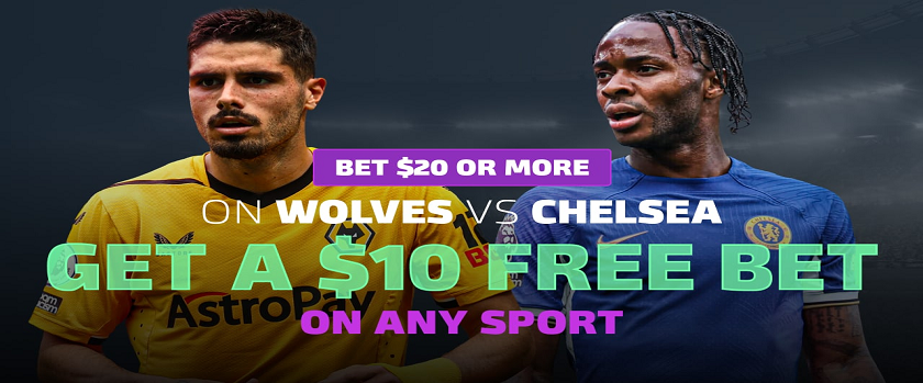 Duelbits Wolves vs Chelsea $10 Free Bet Promotion