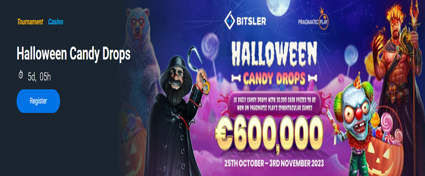 Bitsler Halloween Candy Drops €600,000 Prize Pool