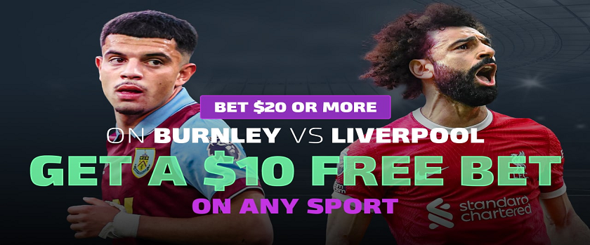 Duelbits Burnley vs Liverpool $10 Free Bet Promotion