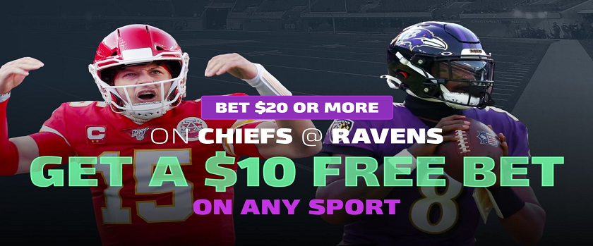 Duelbits Ravens vs Chiefs $10 Free Bet Offer