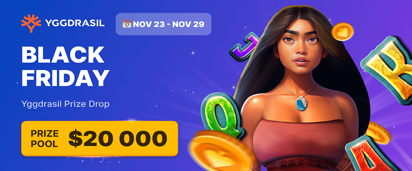 Coins.Game Yggdrasil's Black Friday Prize Drop $20,000