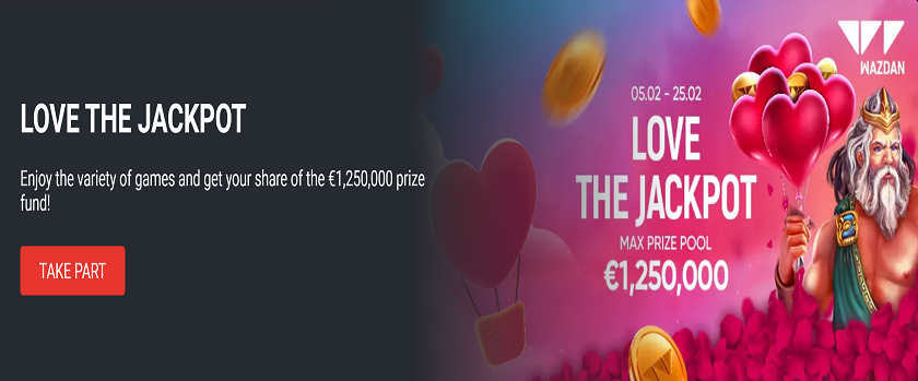 Megapari Love the Jackpot Promotion €1,250,000 Prize Pool