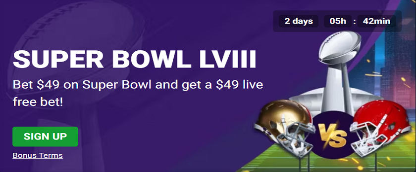 Winz.io Super Bowl Bonus - $49 Live Free Bet
