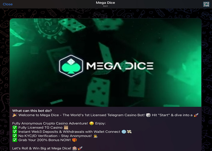 Megadice Telegram Casino