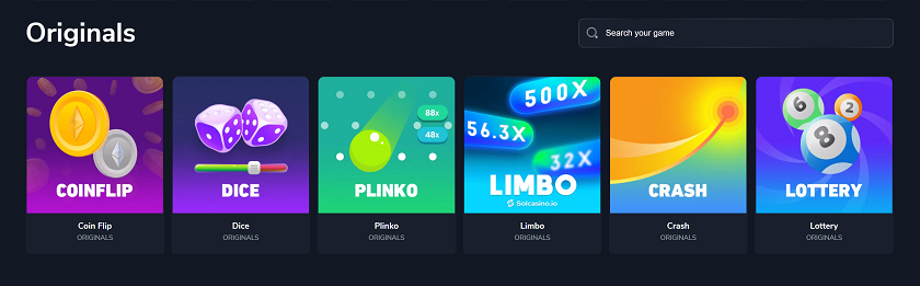 Provably Fair Games at Solcasino.io