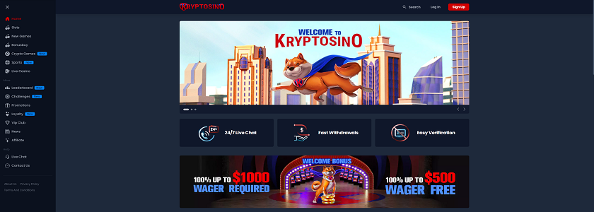 Kryptosino Homepage