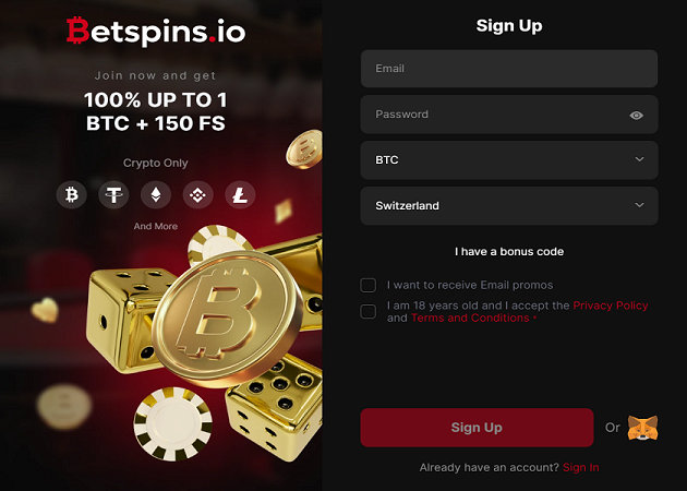 Can I Register Anonymously to Betspins.io