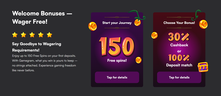 Gamegram Bonus Offers and Cashback