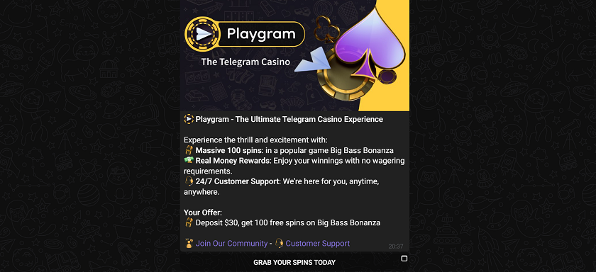 Playgram Telegram Casino