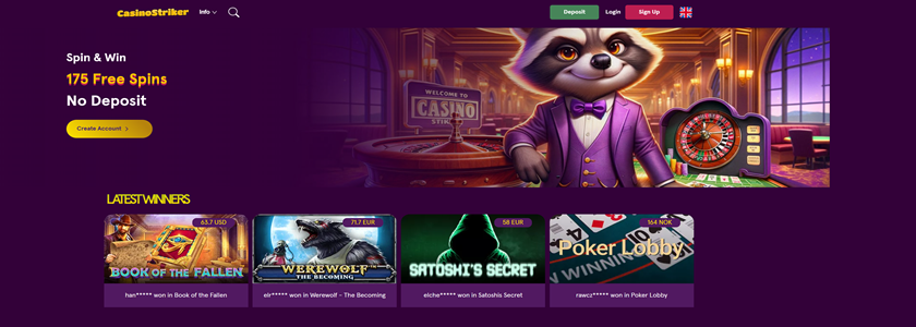 CasinoStriker Homepage