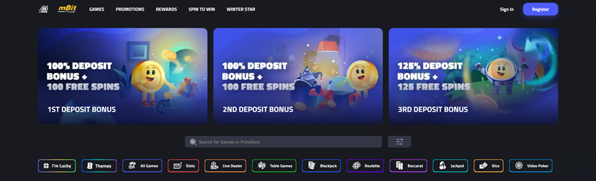 mBitCasino Homepage