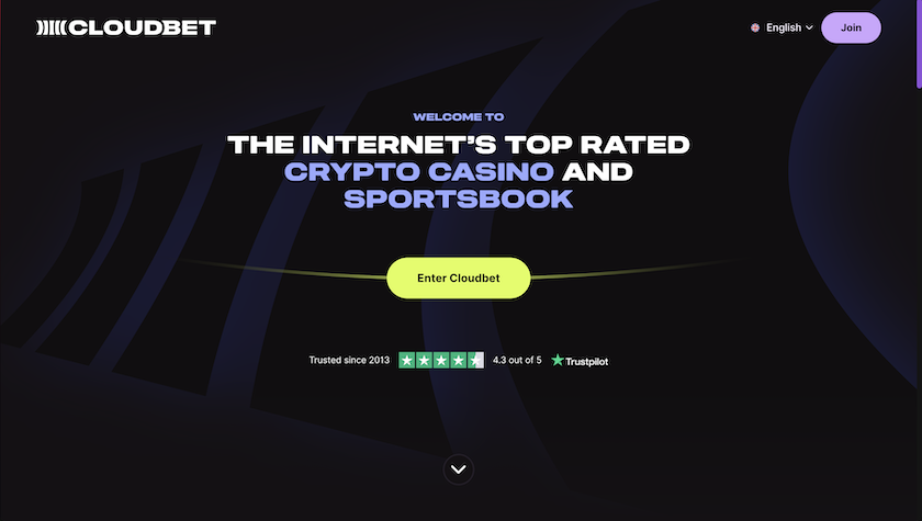 Cloudbet Homepage 04-2025