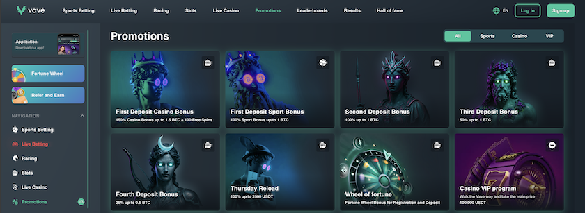 Vave Casino Bonus Offers and Free Spins