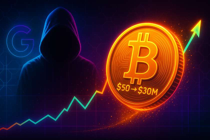 Bitcoin Investor Turns $50 into $30M with 59,999,900% Gain