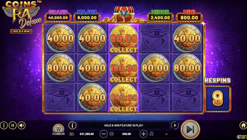 Coins of Ra Deluxe Ingame