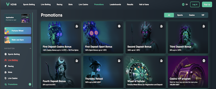 Vave Casino 150% Welcome Bonus