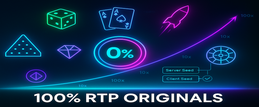 Crypto Casinos with 100% RTP Originals