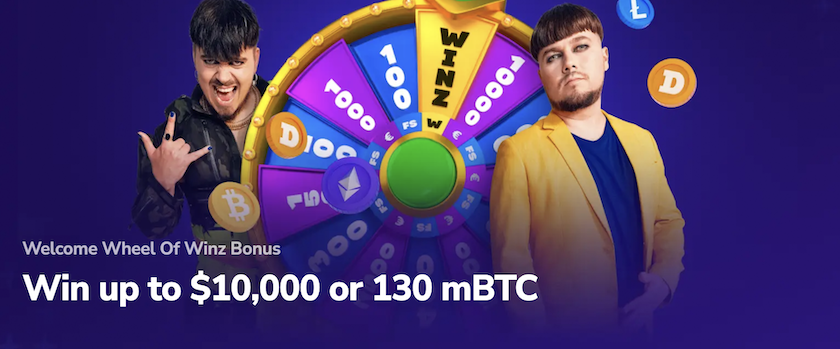 Winz Casino Welcome Bonus – Win up to $10,000!