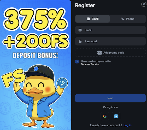 05- Tonplay Casino Registration