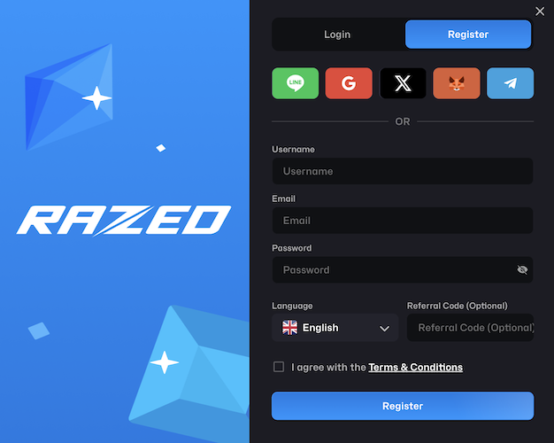 05- Razed Casino Registration