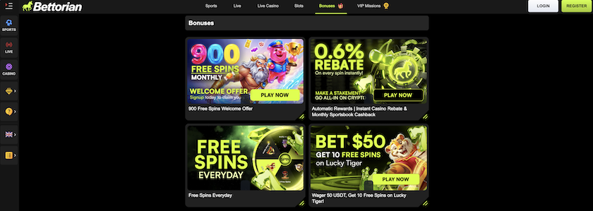 Bettorian Bonuses